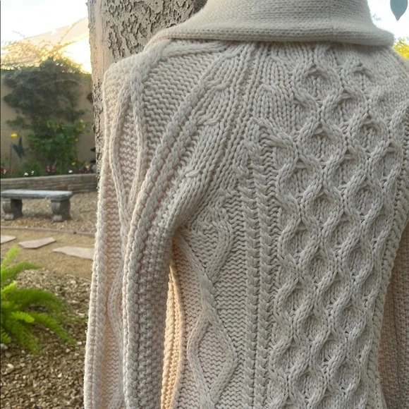 Juicy Couture Cream Cable Knit Cardigan Sweater - Picture 8 of 11